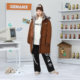 GENANX Lightning Trendy Brand Winter New Clothes Cotton Clothes Removable Hat Mid-Length Warm and Thickened Coat Coat Coat Coat Jacket