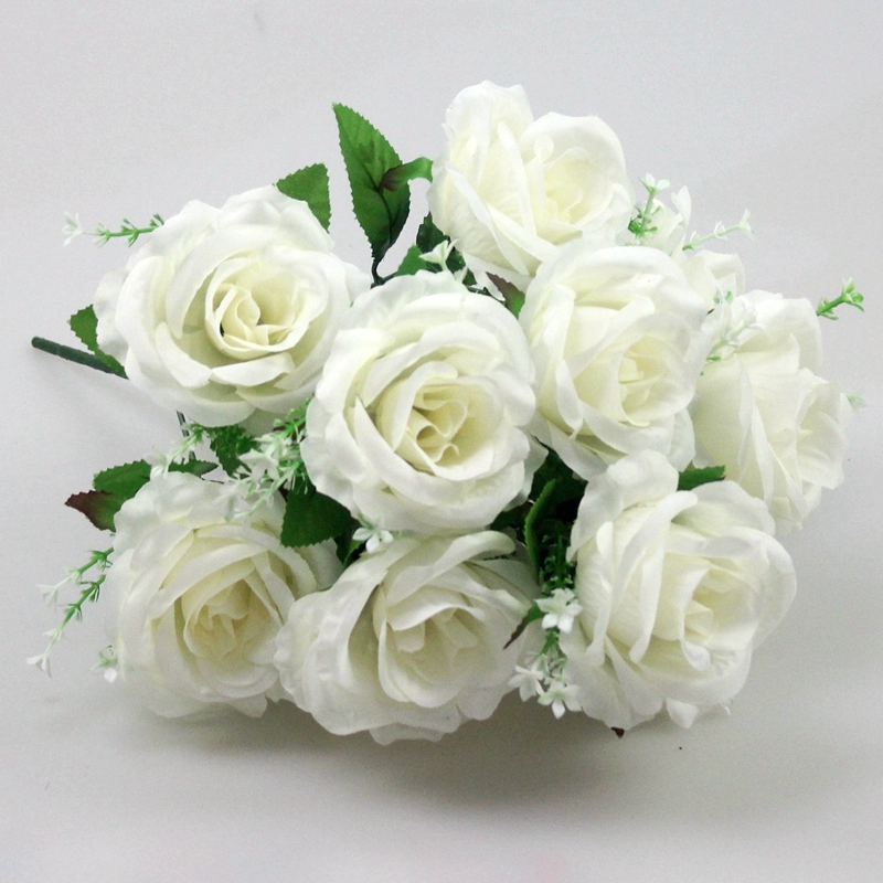 Mô phỏng 12 đầu hoa hồng 妃 妃 mô phỏng, hoa giả, dự án cưới, cắm hoa, nhà máy Nghĩa Ô bán hàng trực tiếp - Hoa nhân tạo / Cây / Trái cây