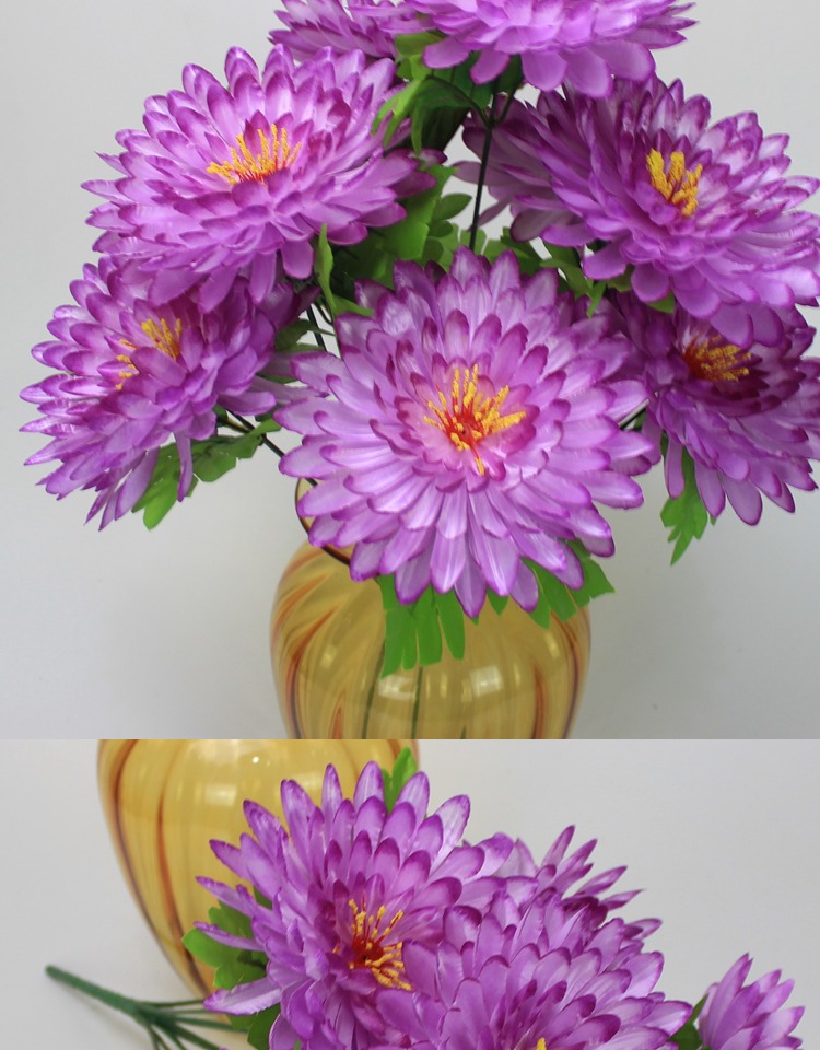 Hoa giả hoa tràm Mô phỏng hoa lụa nhựa cao cấp 9 hoa cúc lớn King Simulation Chrysming Chrysanthemum - Hoa nhân tạo / Cây / Trái cây hoa hồng giả