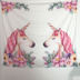 Unicorn hangcloth vải nền in trang trí tường bao gồm phòng ngủ cô gái nai sừng tấm phòng đầu giường vải ảnh thảm treo tường trang trí Tapestry