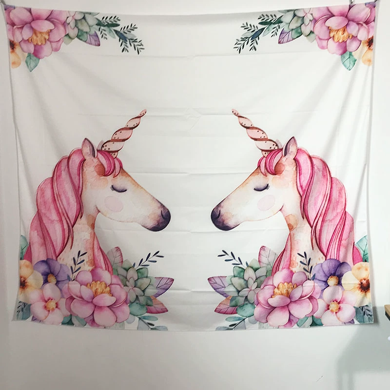 Unicorn hangcloth vải nền in trang trí tường bao gồm phòng ngủ cô gái nai sừng tấm phòng đầu giường vải ảnh