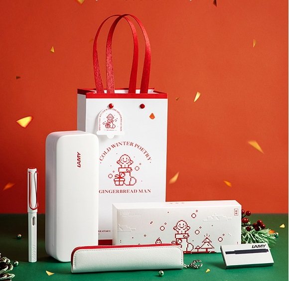 Lingmei gingerbread man pen llamy hunting hunters limited red and white black peach A gift box dress German Lin Mei student-Taobao