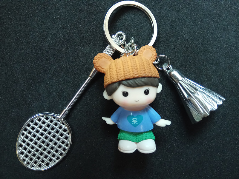 Cầu lông Tennis Tennis Keychain Keychain Ball Doll Doll Mặt dây chuyền Trang trí Giải thưởng Cuộc thi Món quà nhỏ vợt cầu lông proace
