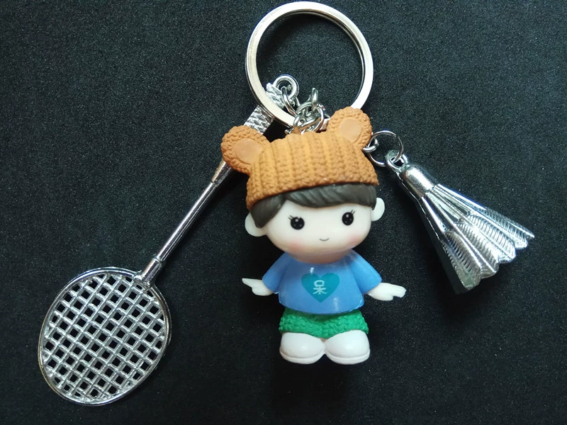 Cầu lông Tennis Tennis Keychain Keychain Ball Doll Doll Mặt dây chuyền Trang trí Giải thưởng Cuộc thi Món quà nhỏ