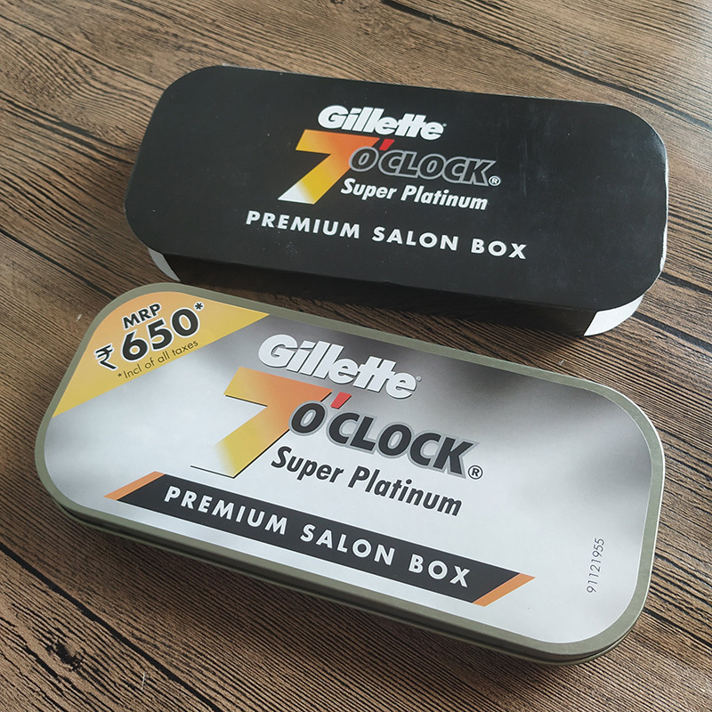 Old-Fashioned Safety Razor Blade Black Seven-Point Double-Edged Razor Blade Old-Fashioned Safety Razor Blade Black Seven-Point Double-Edged Razor Blade