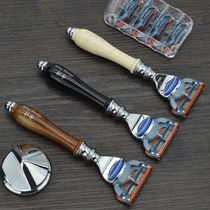 Dishi manual razor German 5-layer blade shaving knife holder mens gift vintage razor gift box set