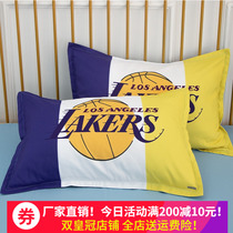 Basketball pillowcase James Cobikuri Lake Man Warrior Warriors Pillow Headgear 74X48cm Single single pillow core cover