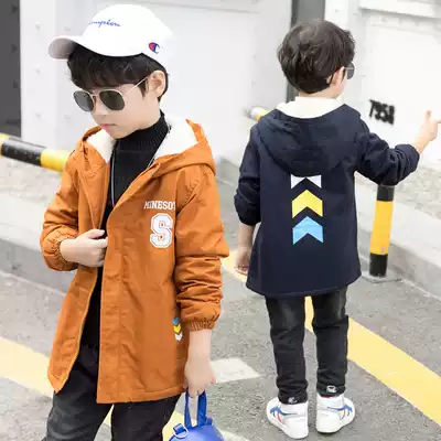 5 Children's suit 6 boys cotton jacket jacket 2021 new 7 thick 9 quilted jacket 8 autumn and winter clothes 4 plus velvet 10 boys 12 years old