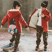 Boy jacket autumn winter clothing 2021 new gush foreign air weaters children CUHK winter casual cotton clothing Chaoters