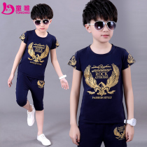 5 childrens clothing 6 boys summer suit 2021 new boys in big Children 7 children 8 summer short sleeve 10 years old two pieces