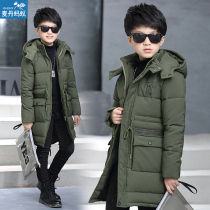 Zhongdai boy cotton-padded jacket down cotton coat thick 2020 new winter childrens clothing childrens long cotton-padded clothing