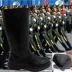Cờ lớp officer đội diễu hành sĩ quan khởi động cưỡi giày nam ống cao Mông cổ da dài ống Martin ủng cộng với nhung Giày ống