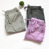 Spring Autumn Winter New Sleeping Pants Male Lady Pure Cotton Long Pants Home Sleeping Pants Loose Big Code Casual Sports Home Pants