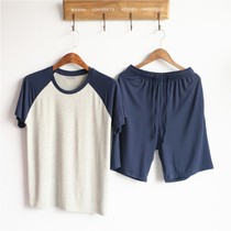 Summer Modale mens short sleeves shorts thin section relaxation Home Gattening up half sleeves 50% Pants Extras