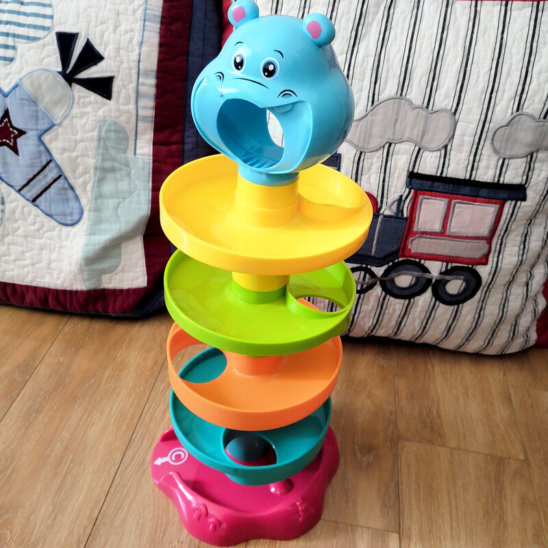 River Horse Rolling Ball Baby Slip Ball Gripping Training Children Exercise Hand-eye Coordination Early Education Puzzle Toys 1-3 years old