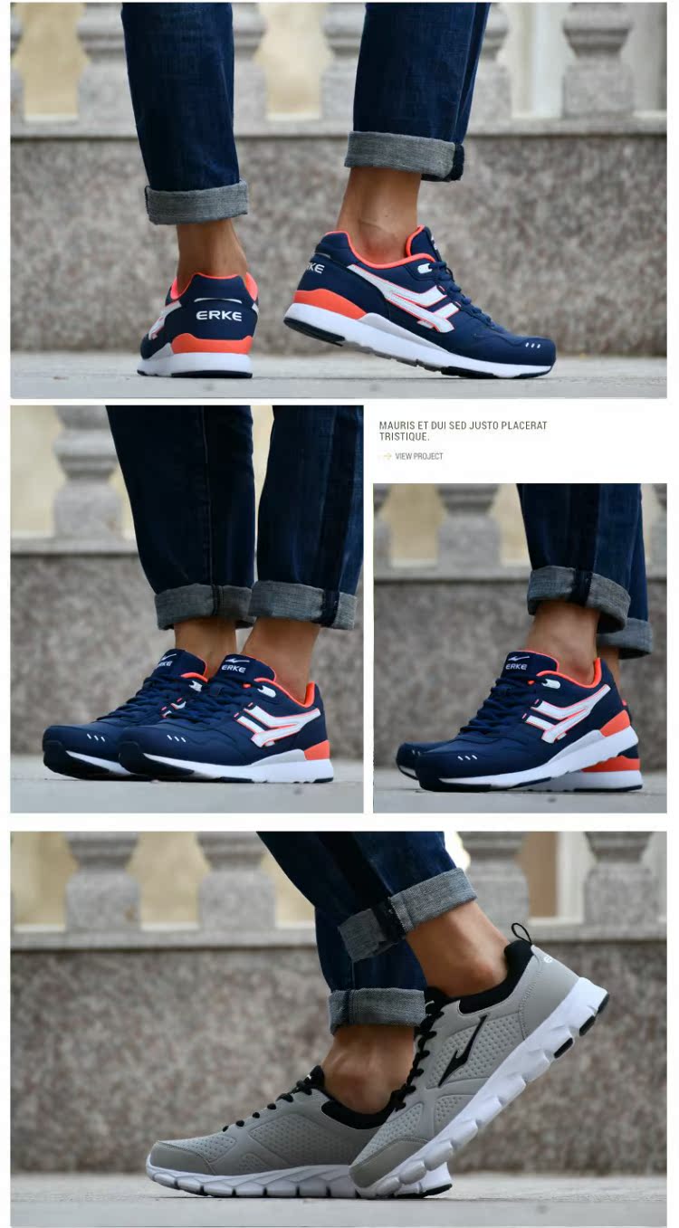 Giày thể thao nam Hongxing Erke giày da nam mùa thu và mùa đông giày sneaker năm 2021