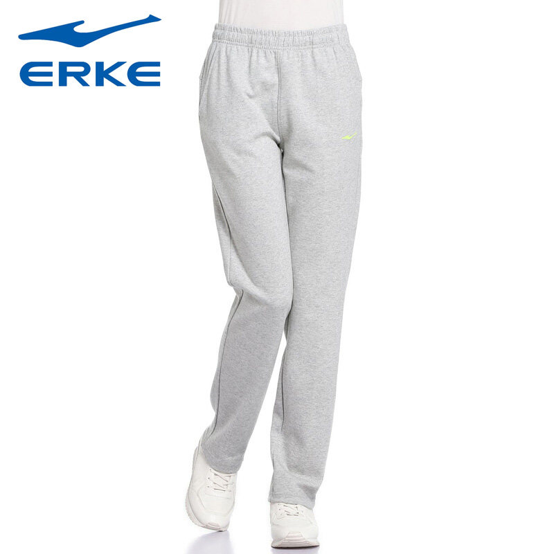 Off-code clearance Hongxing Erke women's knitted trousers spring and summer new products warm windproof sweatpants cotton casual pants
