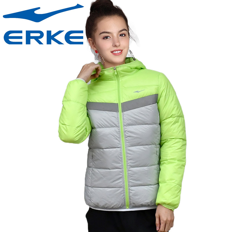 Hỏng mã giải phóng Hongxing Erke xuống áo khoác nữ mùa thu và mùa đông ấm áp ngắn trùm đầu xuống áo khoác thời trang hoang dã - Thể thao xuống áo khoác áo phao nữ dáng dài 2020