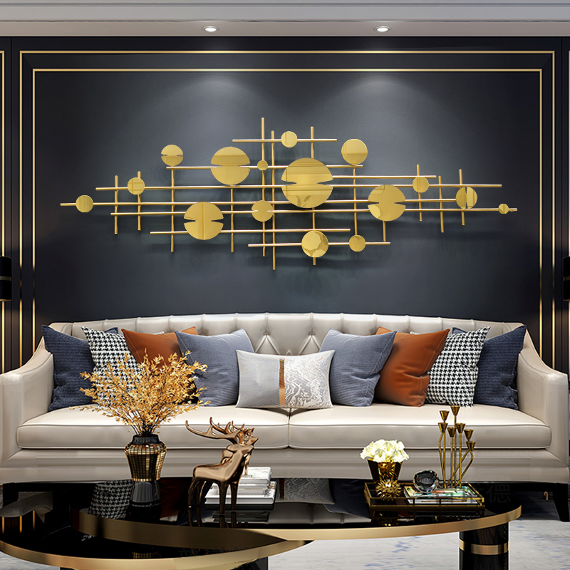 TV Background Wall Decoration Minimalist Modern Living Room Nordic Light Lavish Pendant Bedroom Iron Art Wall-mounted Metal Creativity