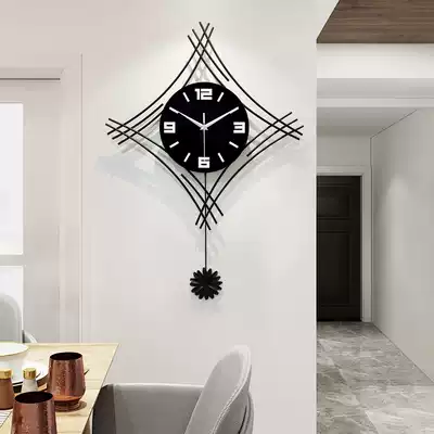 Nordic simple clock wall clock living room home fashion creative bedroom mute quartz clock wall clock Net red clock