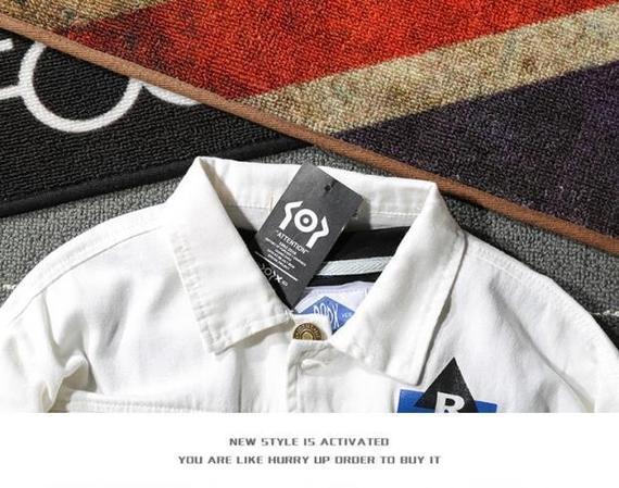 Áo khoác nam mùa thu mới nam cá tính Quần áo mỏng nam phiên bản Hàn Quốc của xu hướng áo khoác denim đẹp trai áo khoác nam cao cấp nhập khẩu