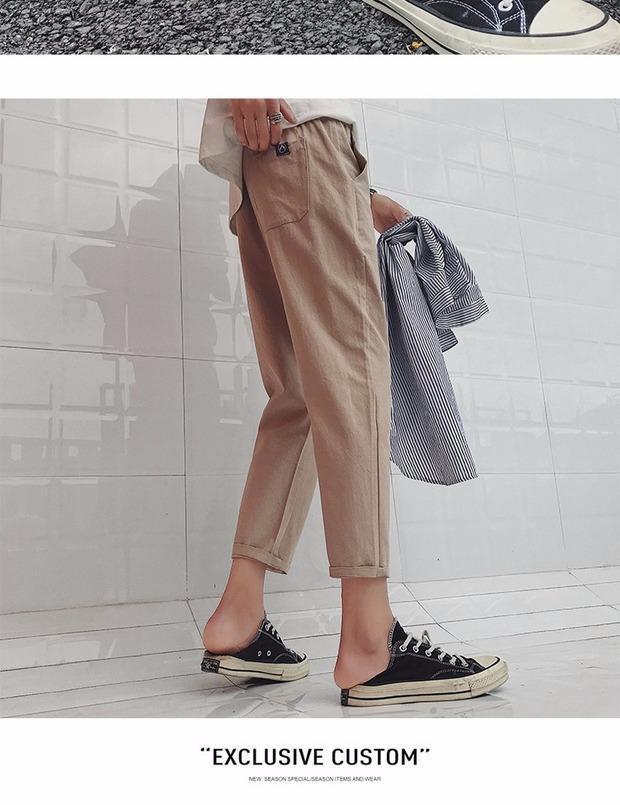 Chín quần nam lỏng bf Hàn Quốc phong cách Harajuku ulzzang Phiên bản Hàn Quốc của xu hướng sinh viên hoang dã s quần thẳng ống rộng quần jean ống rộng nam