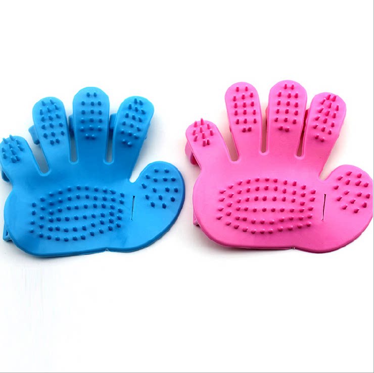 High-quality pet bath brush pet cleaning supplies multi-grid five-finger brush dog bath brush dog bath brush