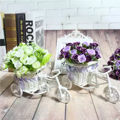 Home accessories Small floats Plastic flowers decorative flowers Fake flowers simulation flowers green plant potted living room bedroom furnishings