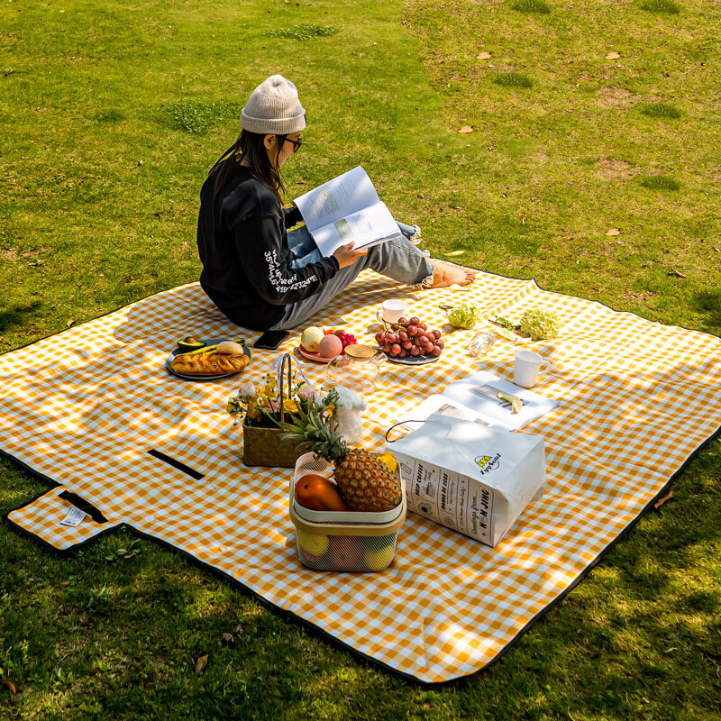 Picnic mat outdoor thickened moisture-proof mat wear-resistant Oxford cloth large size portable tent mat beach mat camping