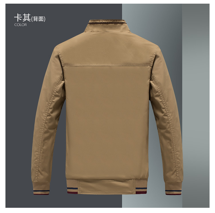 Mùa xuân 2018 áo khoác nam hai mặt áo khoác size lớn mỏng cotton kinh doanh bình thường nam mùa thu cha áo khoác nam đẹp 2021