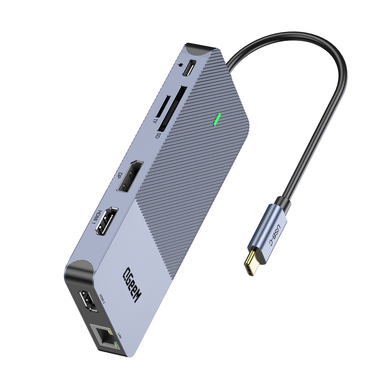 Type-C Docking Station with Displaylink Protocol, Multifunctional Laptop Expander Suitable for M1 MacBook