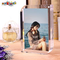Photo frame 7 inch custom creative double-sided 3R 4R6 inch 5 inch acrylic magnetic plus childrens wash photo transparent table