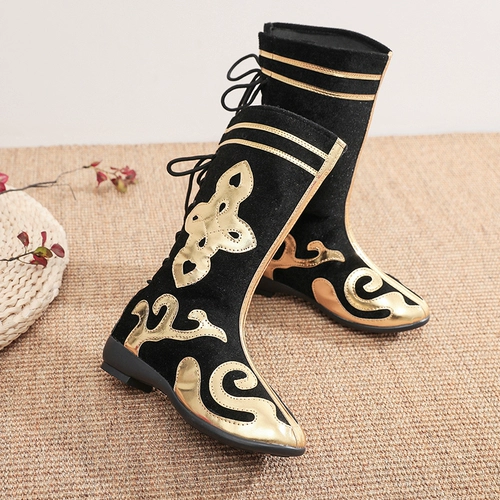 Сапоги национального исполнения взрослых, дети мужского и женского пола, Синьцзян Монгольский монгольский тибетский тибетский танцевальный туфли