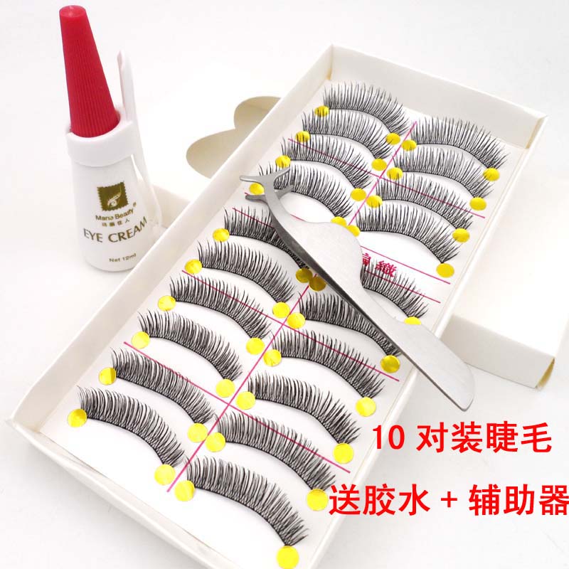 1盒包邮送胶水镊子 仿真假睫毛自然裸妆浓密款眼睫毛叉6