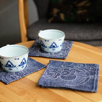 Mẫu ban đầu bông cùi Nhật Bản tách trà pad cách nhiệt mat placemat vuông vải bàn mat bàn cà phê mat bàn mat khăn trải bàn tiệc cưới