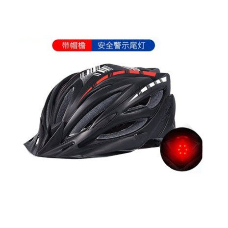 Folding bike riding helmet mountaineering bike safety helmet Cycling kit integrated forming with tail light male and female
