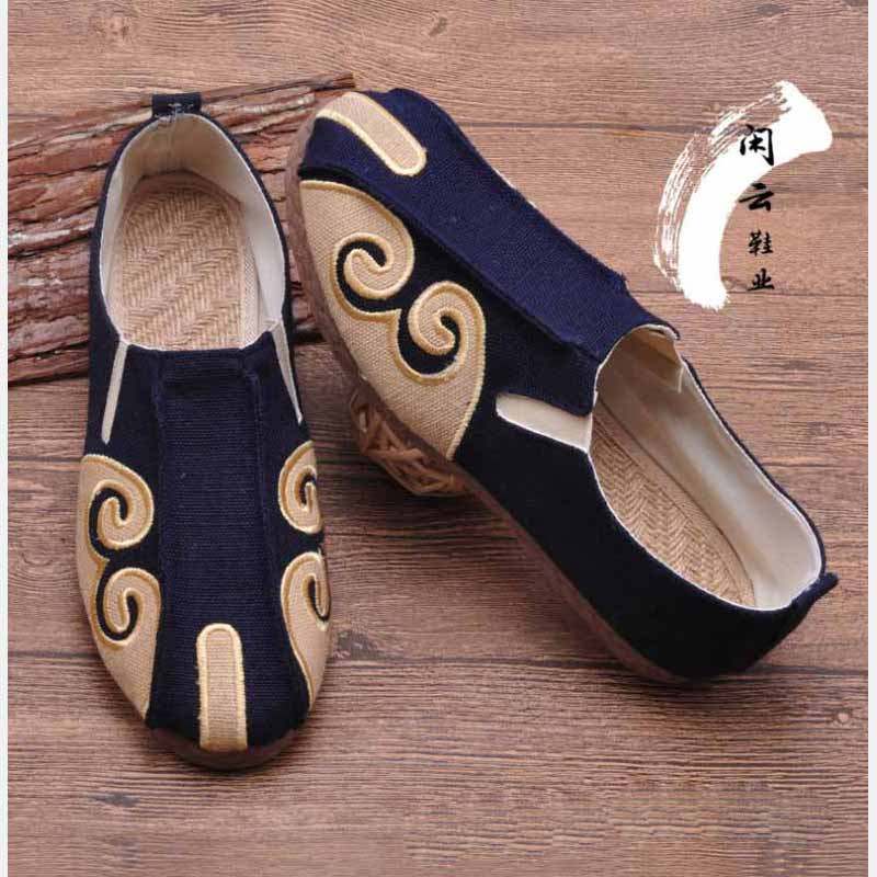 Ancient costume shoes male Tai Chi exercise shoes Chinese style all-match national style classical dance shoes Han shoes ancient style linen shoes men - Taobao