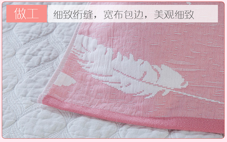 Khăn bông gạc hai mặt cặp khăn gối bông hai 55 * 85 tăng độ dày bốn lớp gạc jacquard khăn trải gối