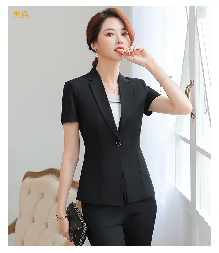 Quần áo nữ chuyên nghiệp thời trang mùa hè tay ngắn phù hợp với cửa hàng trang sức váy OL - Bộ đồ đồ bộ pijama