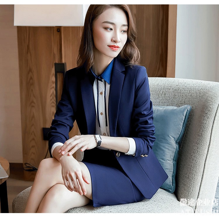 2018 mới mặc chuyên nghiệp phù hợp với phụ nữ thời trang dụng cụ phù hợp với phụ nữ váy ol phỏng vấn váy khí - Bộ đồ bộ đồ ngủ