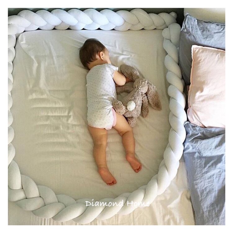 INS wind children's room knotted bed around baby anti-collision fence Hand-woven baby bed by home decoration