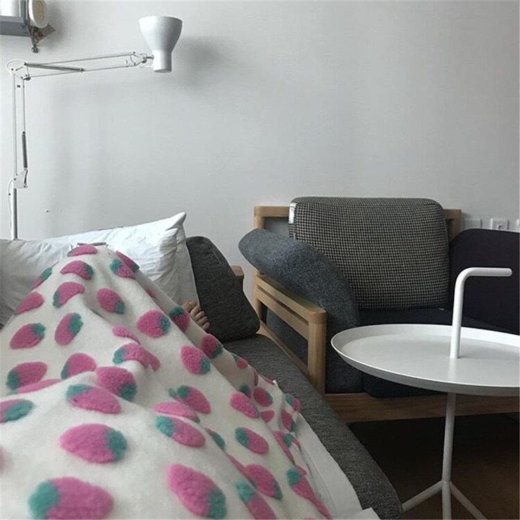 Korea synchronous parent-child light luxury wool velvet blended jacquard comforting Doudou blanket Net red newborn stroller blanket