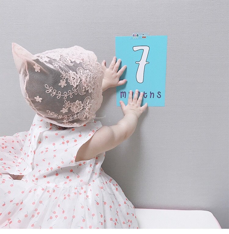 INS baby growth commemorative photo background card month number of days growth moment memorial maternal and child products craft gift decoration