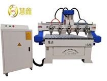 Woodworking engraving machine automatic one-drag five-head multi-head relief engraving machine floor heating module engraving machine complete accessories