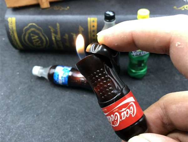 Cola nhẹ hơn mới lạ nguồn lây lan cá tính sáng tạo inflatable lửa nhỏ nhỏ gọn sprite đạo cụ nhỏ nhẹ hơn hột quẹt sạc điện