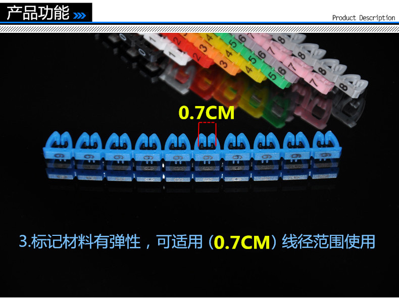 6種類の網線番号管カード式ラベル管ケーブル電線ラベル管網線標識デジタル番号管,タオバオ代行-チャイナトレーディング