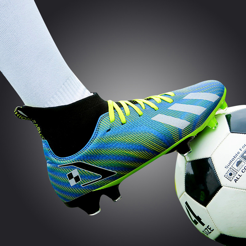 C Romesi high tube mandarin duck football shoes men's broken nails TF falcon female children adult non-slip AG long and short nails students