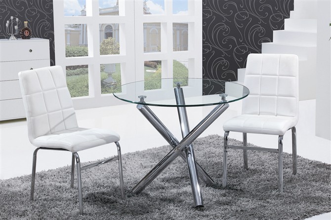 90CM diameter thick transparent tempered glass table small table in negotiation table office guests table reception desk coffee table