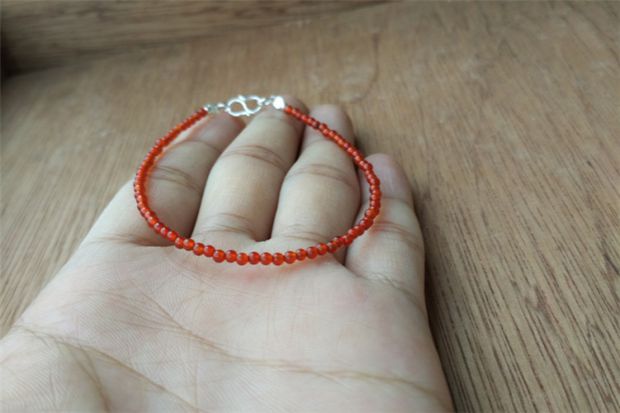 Mùa thu dày 2 mm siêu mịn tự nhiên olivine malachite xanh chalcedony sa thạch đỏ vòng tay mã não vòng chân - Vòng chân lắc chân vàng tây