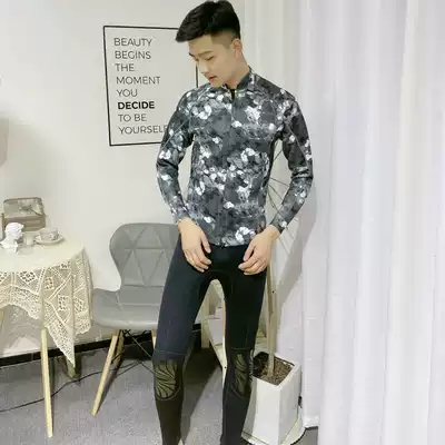 2mm3mm wetsuit Men's two-piece long-sleeved trousers jellyfish suit Snorkeling deep diving Free diving Warm sunscreen thick